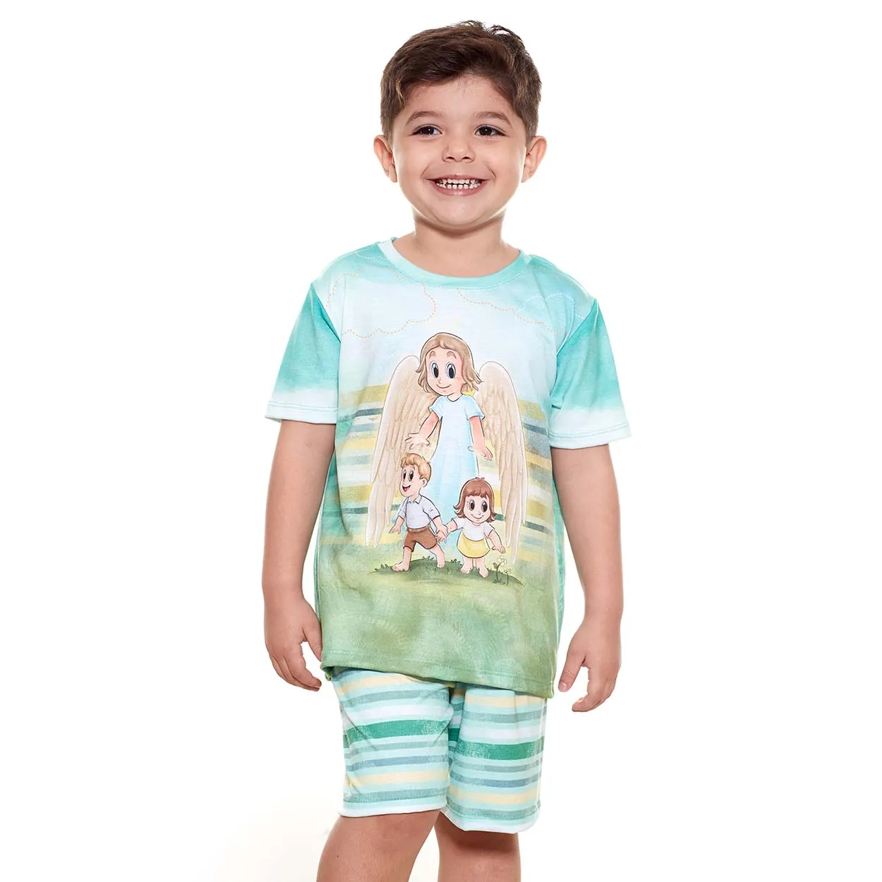 imagem de Pijama infantil masculino Anjo da Guarda