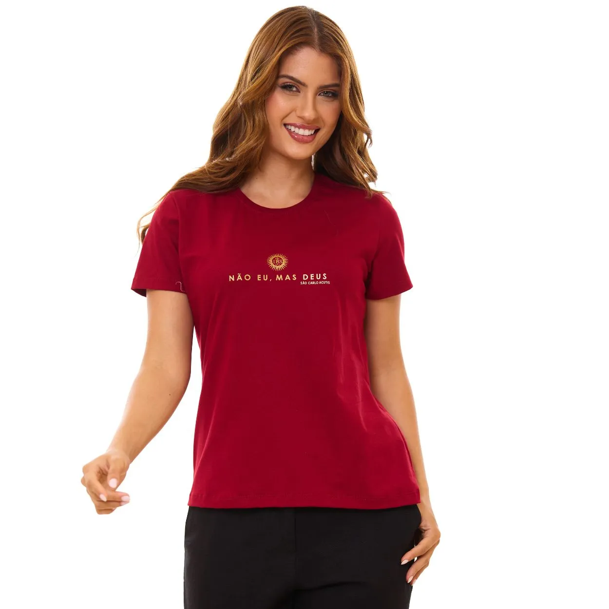 imagem de Baby Look Não Eu, Mas Deus - São Carlo Acutis