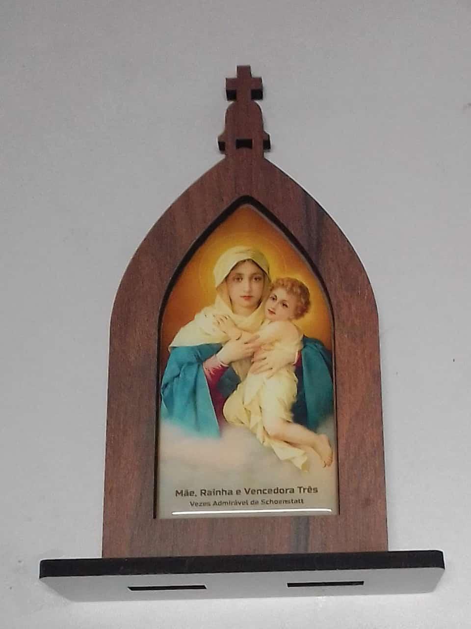 imagem de Capela Mãe Rainha foto resinada - 15cm