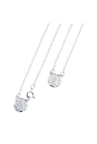 imagem de Escapulário Folheado a Prata Redondo Estampa Nossa Senhora do Carmo