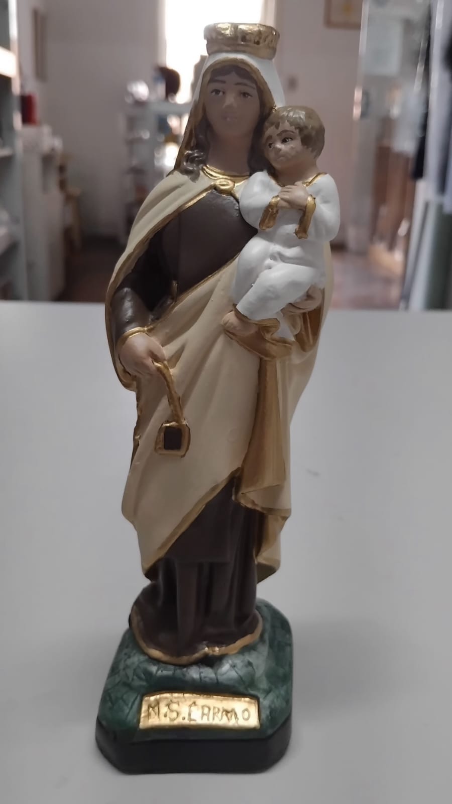 imagem de Nossa Senhora do Carmo em gesso - 20cm
