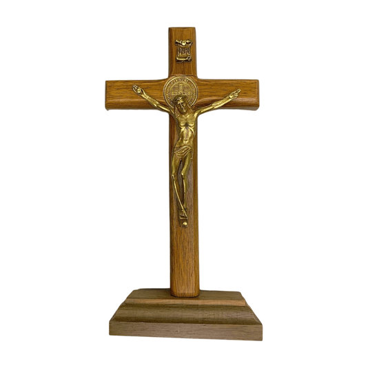imagem de Crucifixo de Mesa São Bento - 19cm