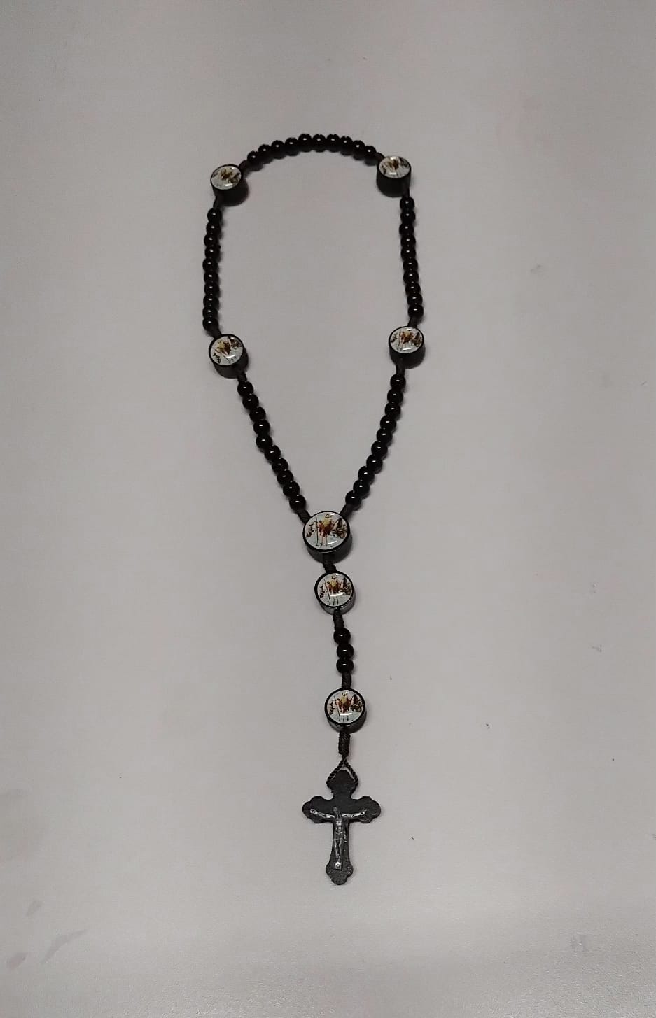 imagem de Terço de resina preto - São Cristóvão