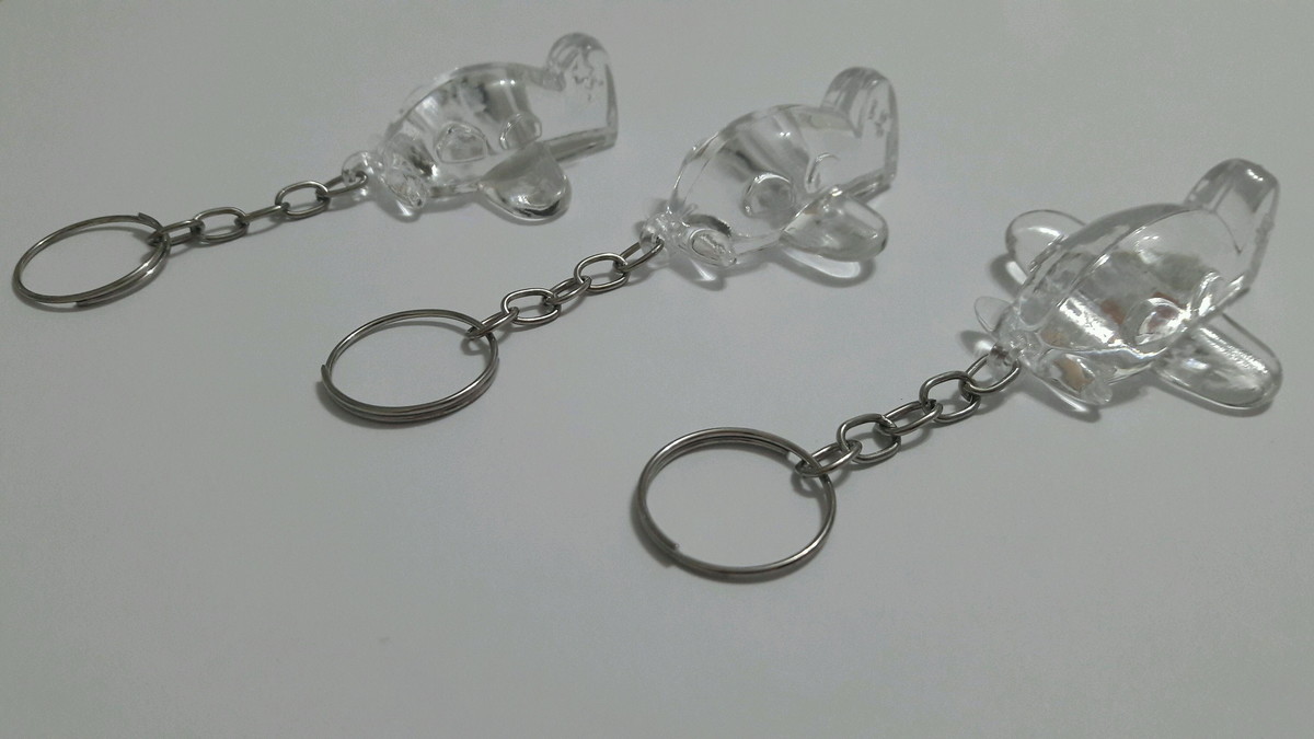 imagem de Chaveiro Avião em acrílico  - transparente