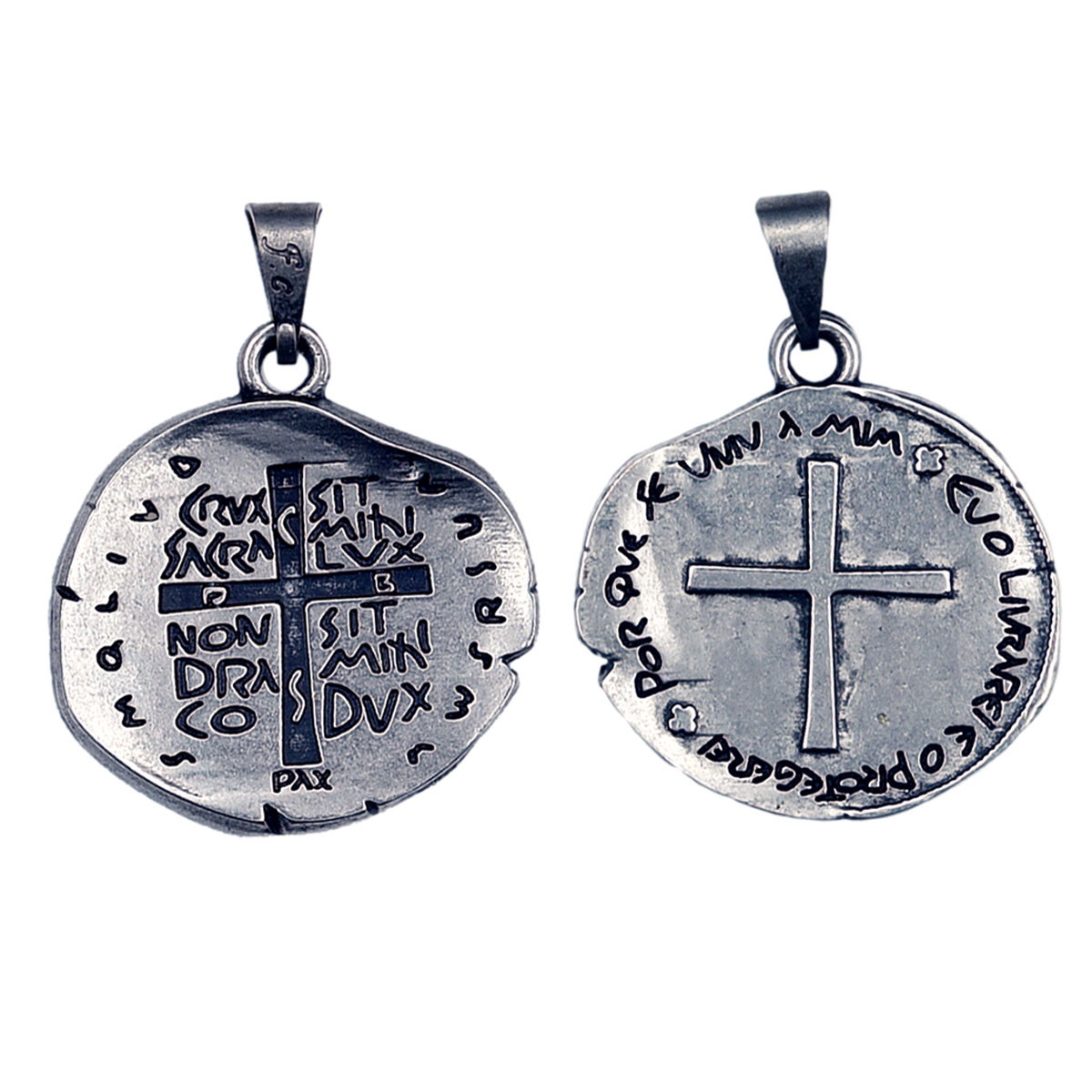 imagem de Medalha das DUAS CRUZES - Prata - 2,2 cm