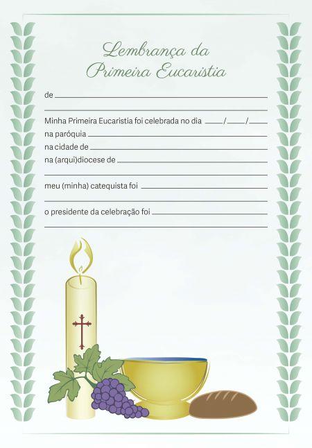 imagem de Lembrança Primeira Eucaristia
