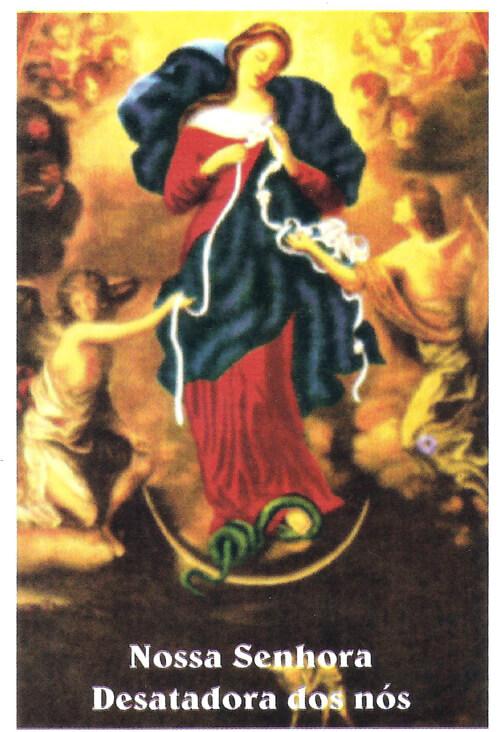 imagem de Santinhos de Oração Nossa Senhora Desatadora dos Nós