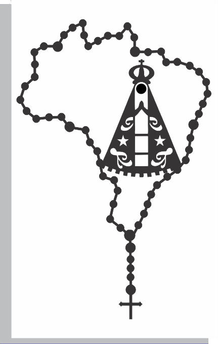 imagem de Adesivo terço de Nossa Senhora Aparecida M - PRETO