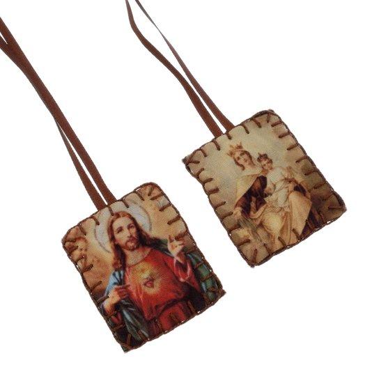 imagem de Escapulário de tecido trabalhado Nossa Senhora do Carmo - M