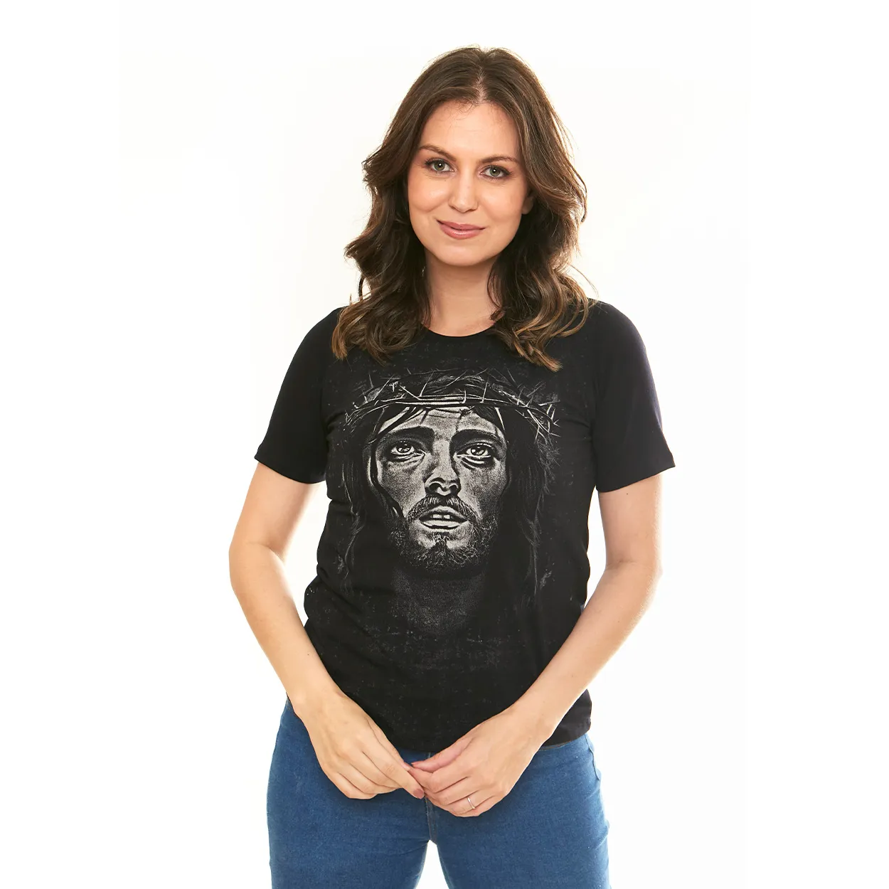 imagem de Baby Look Face de Cristo