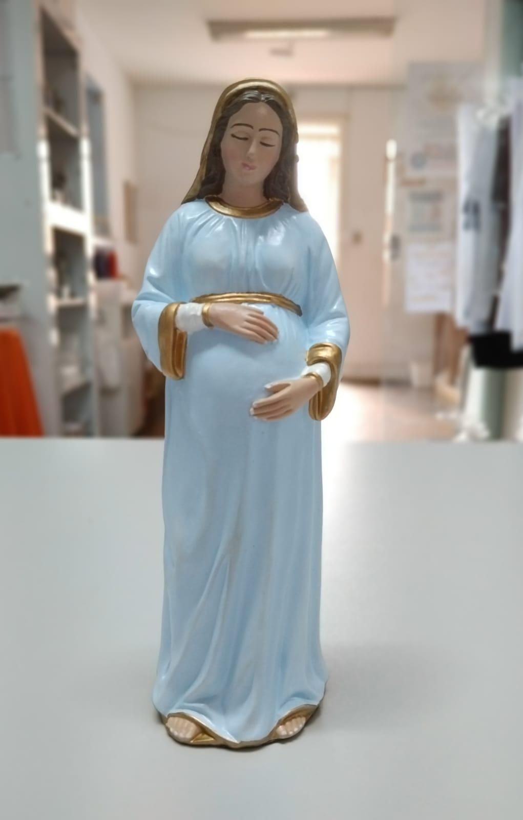 imagem de Nossa Senhora da doce espera em gesso - 19cm
