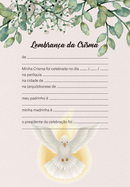 imagem de Lembrança da Crisma