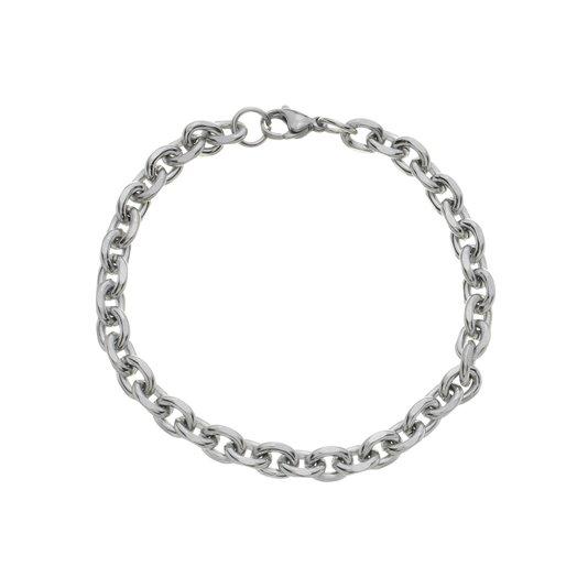 imagem de Pulseira em Inox com Corrente de Elos Redondos - Grossa