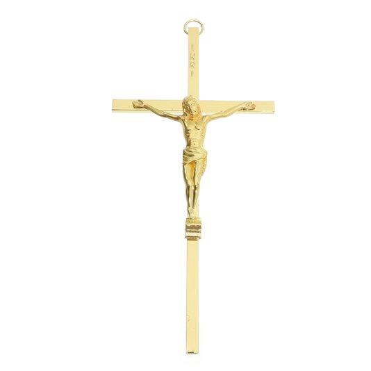 imagem de Crucifixo de Metal - Dourado 12cm