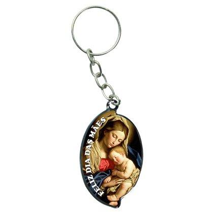 imagem de Chaveiro Chapa Oval Aba Dia das Mães