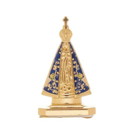 imagem de Painel de carro Nossa Senhora Aparecida dourado com strass