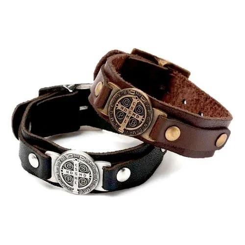 imagem de Pulseira de São Bento em couro