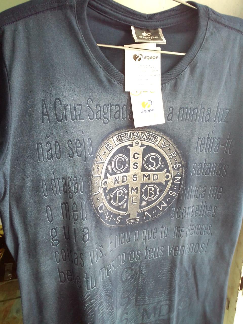 imagem de Camisa Medalha de São Bento - Azul