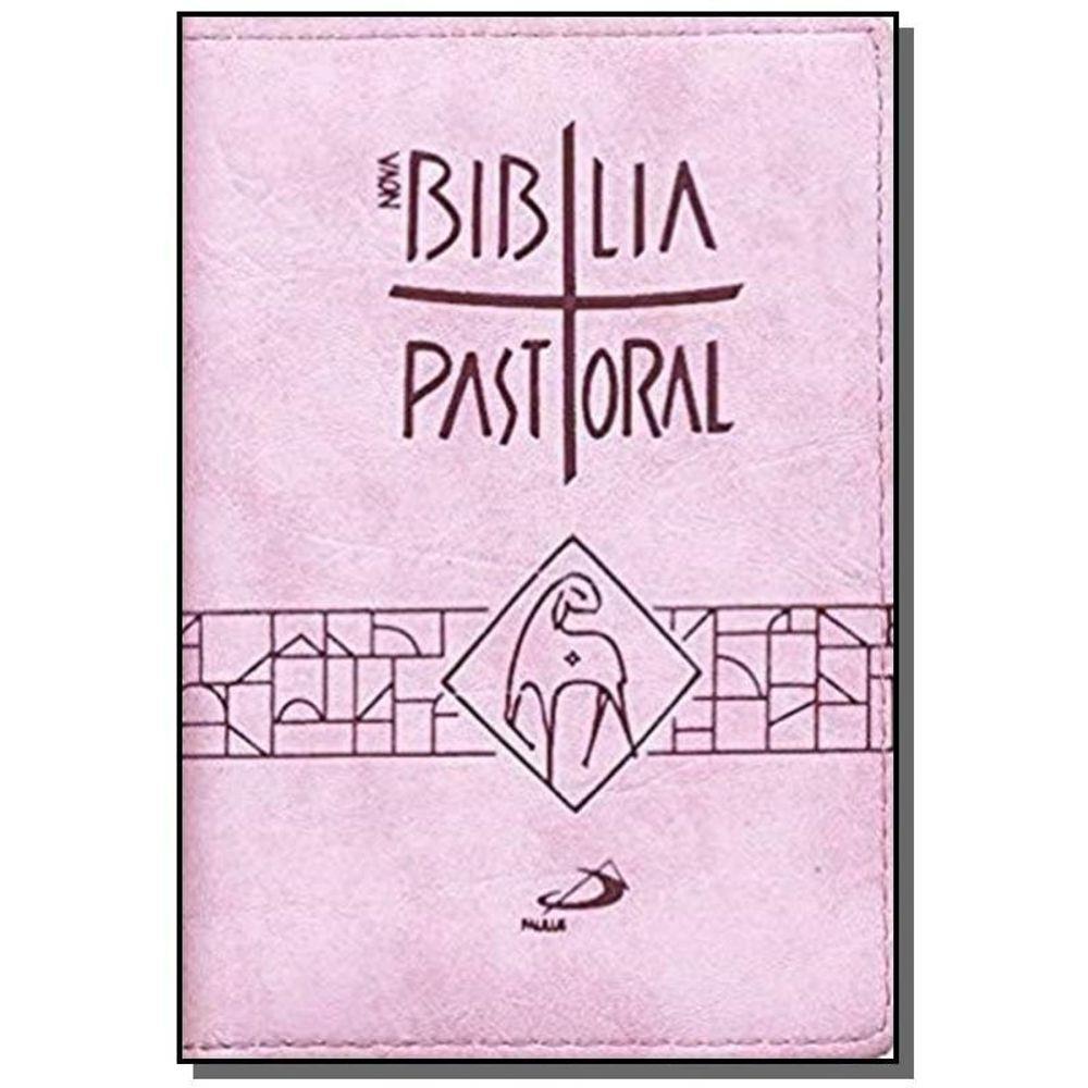 imagem de Nova Bíblia Pastoral Bolso com zíper rosa