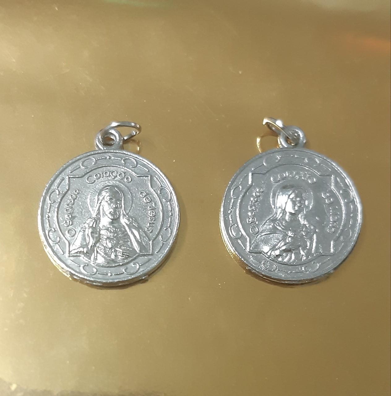 imagem de Medalha Sagrado Coração de Jesus e Imaculado Coração de Maria