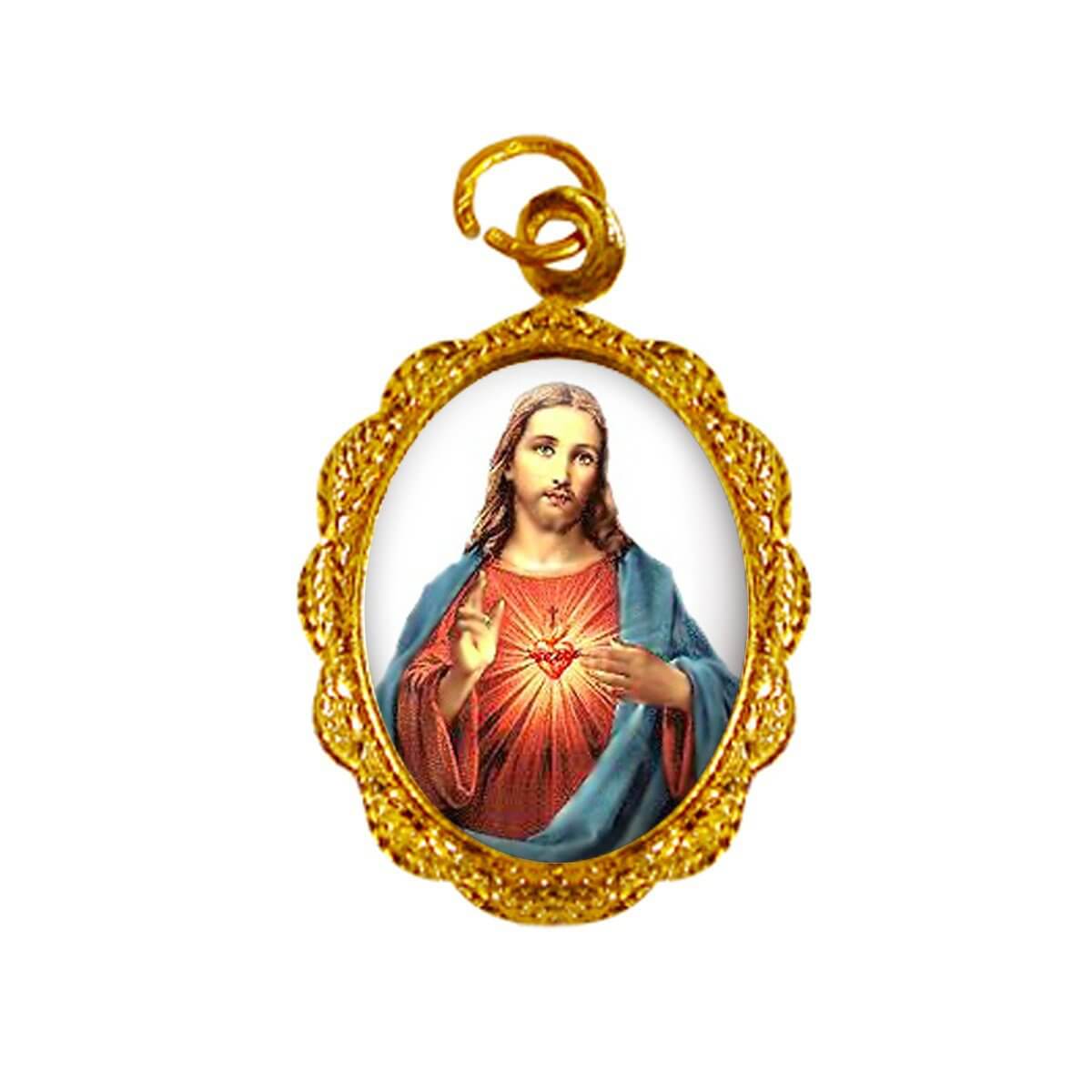 imagem de Medalha Sagrado Coração de Jesus - Dourado