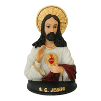 imagem de Busto Sagrado Coração de Jesus em Resina - 12 Cm