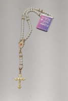 imagem de Terço branco com strass Nsa Sra de Guadalupe