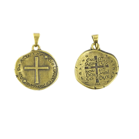 imagem de Medalha das DUAS CRUZES - Ouro Velho - 2,2 cm