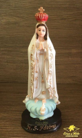 imagem de Imagem de Nossa Senhora de Fátima em resina - 15cm