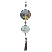 imagem de Adorno Redondo de Porta Sagrada Família 2 Medalhas