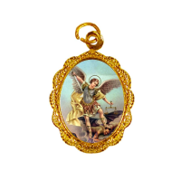 imagem de Medalha de alumínio São Miguel Arcanjo - Dourada