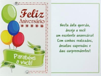 imagem de Cartão de Feliz Aniversário - Parabéns