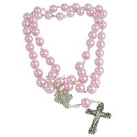 imagem de TERÇO PÉROLA ROSA 10MM COM IMÃ