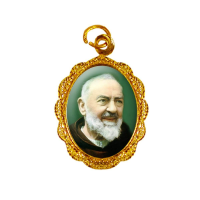 imagem de Medalha de São Padre Pio Dourado