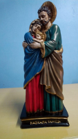 imagem de Sagrada Família abraçada com auréola - 27cm