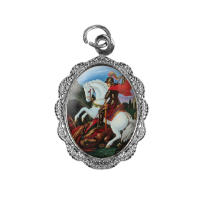 imagem de Medalha de alumínio São Jorge - prata