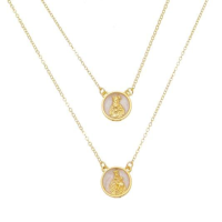 imagem de Escapulário Folheado Nossa Senhora do Carmo e Sagrado Coração de Jesus