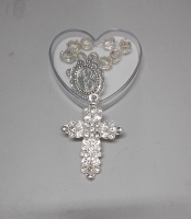 imagem de Dezena de noiva cristal prata com strass