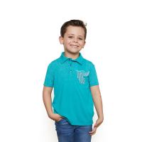 imagem de Camiseta Gola Polo infantil Manda teus Anjos