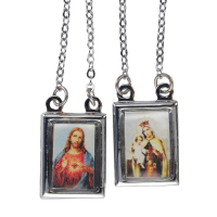 imagem de Escapulário em aço inox com imagem colorida