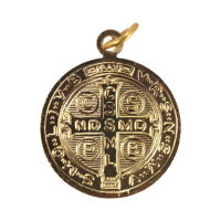 imagem de Medalha de São Bento Chapinha Dourada