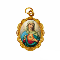 imagem de Medalha Imaculado Coração de Maria - Dourado