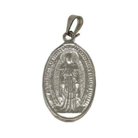 imagem de Medalha de Nossa Senhora das Lágrimas e Jesus Manietado Níquel P