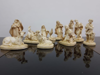 imagem de Presépio italiano em gesso Marfim 25cm - 13 peças