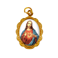 imagem de Medalha Sagrado Coração de Jesus - Dourado